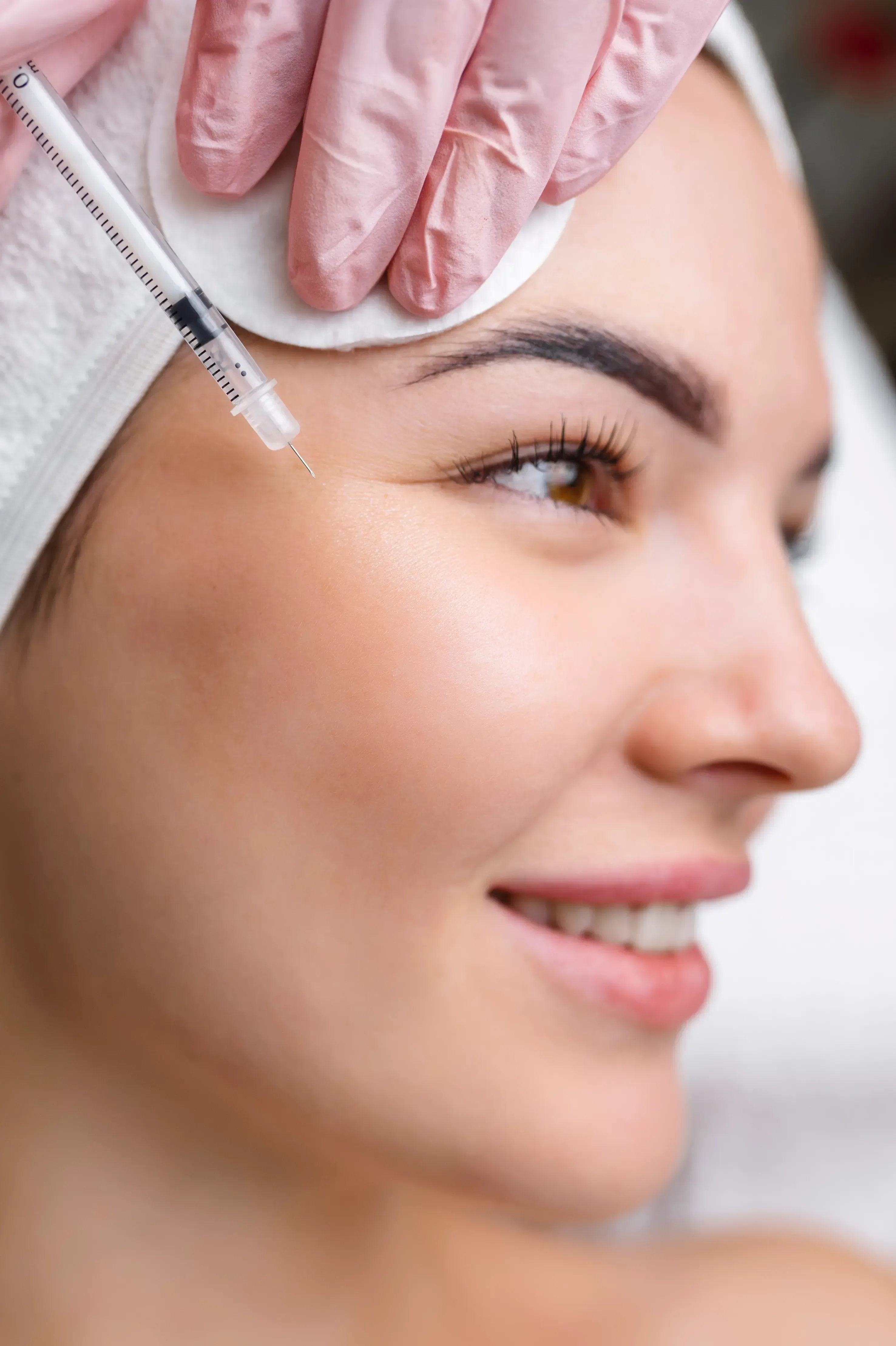Soft abstract background of light and shadow across smooth skin used for the Botox treatment areas section