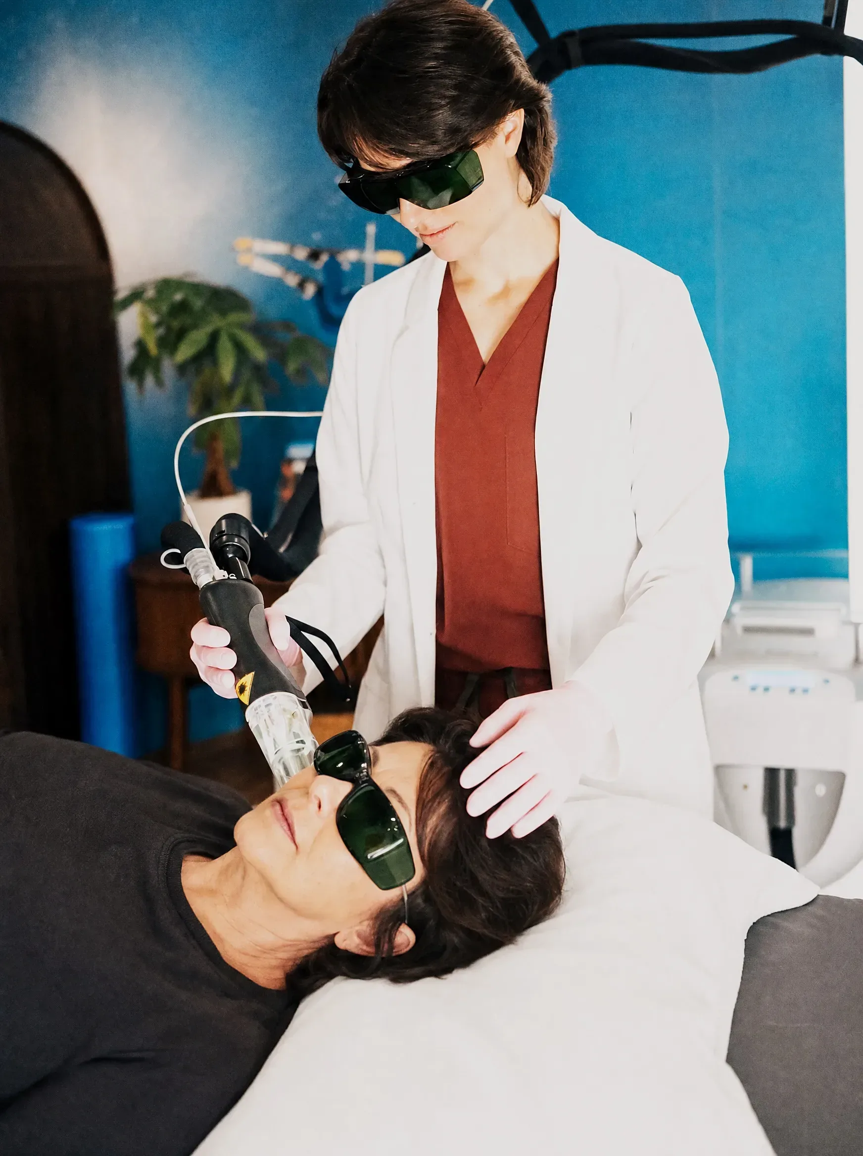 Smooth legs after a course of laser hair removal sessions at Applegate MedSpa in Covington, Kentucky