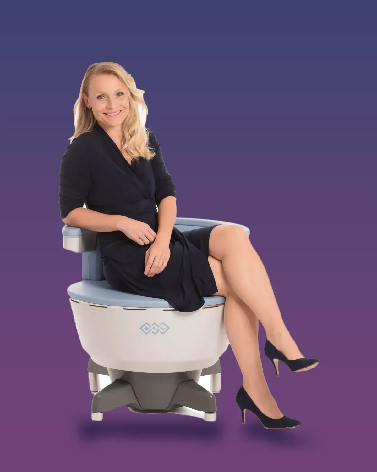 Soft magenta and plum gradient background representing renewed bladder confidence and pelvic floor strength