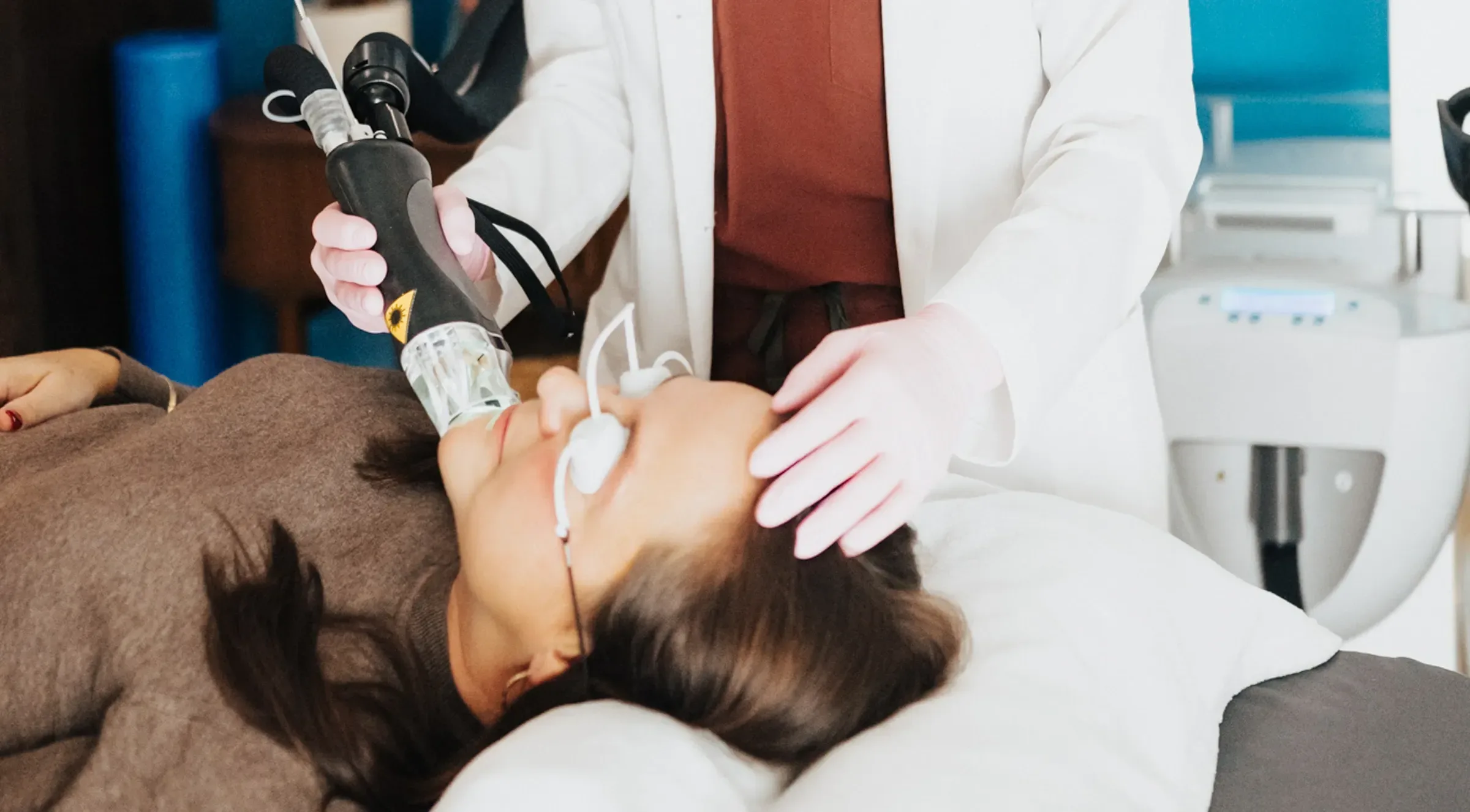 Laser hair removal treatment with the Splendor X laser at Applegate MedSpa in Covington, KY